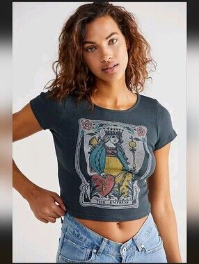 Daydreamer x Free People The Empress Ribbed Baby Tee